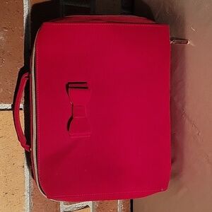 Estee Lauder Red Zippered Travel Case